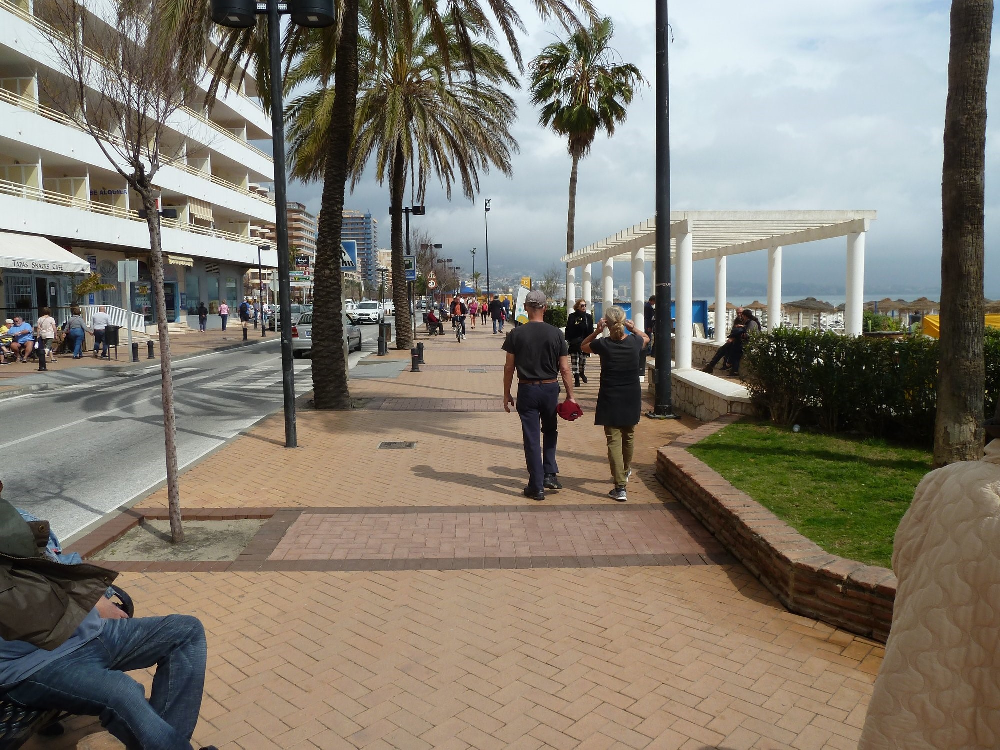 Spanien strandpromenad