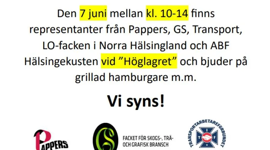 Facklig dag 7e juni